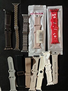Assorted Apple Watch Bands - Pink & White Options